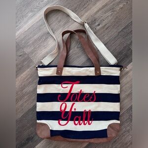 Merona Tote Blue Stripe Totes Y’all